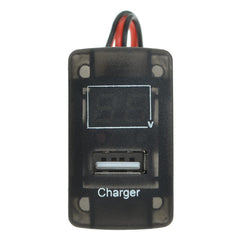 5V 2.1A USB Port Dashboard Volt Meterr Phone Charger