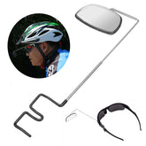 Aluminum Alloy 360 Degree Bike Helmet Mount Rear View Mirrors Adjustable