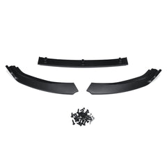 3pcs Front Bumper Chin Lip Body Kit Spoiler Splitter Trim Matte Black