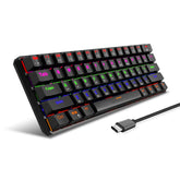 Mechanical Keyboard 61 Keys Triple Mode Wireless Bluetooth 5.0 2.4GHz Type-C Wired Blue Switch RGB Backlit Gaming Keyboard