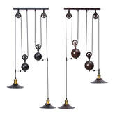 Vintage Industrial Retro Hanging Ceiling Light 2 Chandeliers Pendant Stretch Lamp AC110-240V