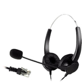 Hands-free Call Center Noise Cancelling Corded binaural Headset Headphone with Mic