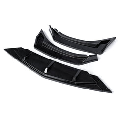 3Pcs Carbon Fiber Look Car Front Bumper Splitter Lip Diffuser Body Kit Spoiler Guard Protection