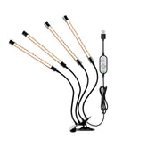 DC 5V 9W 18W 27W 36W 80 LED Grow Light with Timer Desktop Clip Full Spectrum PhytoLamps for Plants Flowers Grow Box