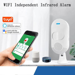 WIFI Independent Infrared Detection Alarm PIR Motion Detector Sensor for Home Security Work With Alexa
