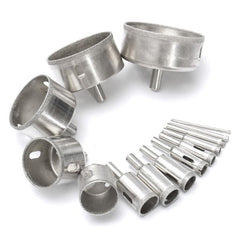 14pcs 3-70mm Diamond Hole Saw Tile Ceramic Glass Porcelain Marble Drill Bits Set