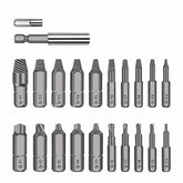 22pcs Damaged Screw Extractor Set for Broken Screw HSS Broken Bolt Extractor Screw Remover Kits