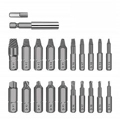 22pcs Damaged Screw Extractor Set for Broken Screw HSS Broken Bolt Extractor Screw Remover Kits
