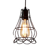 Iron Pendant Cage Light for Bar Coffee Shop Nordic Style Indoor Metal Hanging Lamp Decor