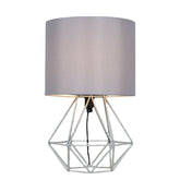 Hollowed Out Modern Desk Lamp Bedroom Bedside Geometric Table Lamp With Shade