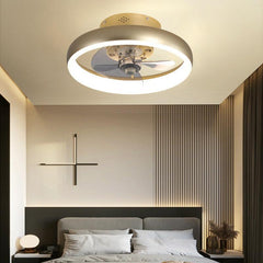 Decorative DC Ceiling Fan with Remote Control Simple Fan Light for Living Room