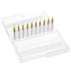 10PCS Tungsten Carbide Mask Mold Drill Bit 0.2/0.25/0.3mm Titanium Plating PCB Drill Bit for Meltblown Fabric