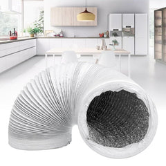 4 Inch Diameter PVC Aluminum Foil Double-layer Smoke Tube 4.92-26.25ft Flexible Exhaust Hole Telescopic Hose