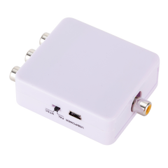Mini YPbPr to CVBS Video Converter Adapter Color Difference to AV Converter 1080P for TV Projector Monitor