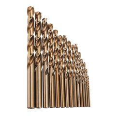 15pcs 1.5-10mm HSS M35 Cobalt Twist Drill Bit for Metal Stainless Steel Aluminium Copper