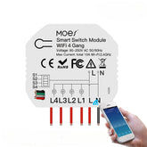 WiFi Smart Light Switch 1/2 Way Wireless Module App Remote Timer Switch On-off Device Works with Alexa Google Home