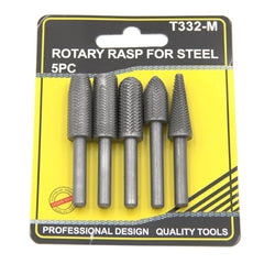 5pcs 6mm Shank Rotary Rasp Carbide Burr Rotary Cutter File wood working Metal Trimming Set Metal Polishing Repair Tool