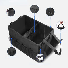 Black Car Storage Box Trash Storage Box 2 in 1 40*27*27cm