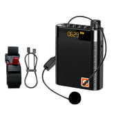 Portable Bluetooth 5.0 Speaker Professional Voice Amplifier with Microphone FM Radio Sound 2000mAh Battery Life