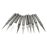 10pcs 15 0.2mm Carbide Engraving Bits 3.175mm Flat Bottom PCB CNC Router Tool