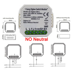 Dimming Switch Smart Home Modification Module without Neutral,220-240V