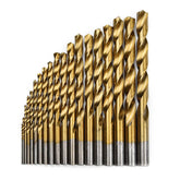 19pcs 1.0-10.0mm HSS Titanium Coated Twist Drill Bit Set for Metal Wood Drilling