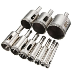 10pcs 6-32mm Diamond Hole Saw Drill Bit for Glass Ceramic Marble