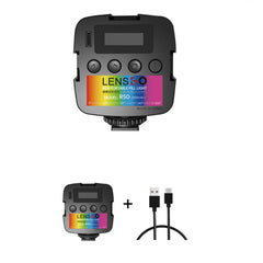 Video Light 2500K-9000K Mini LED Lamp Photography Lighting With 3 Cold Shoe for Photography Studio Video Live Broadcast Selfie