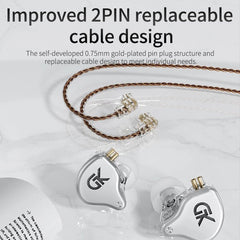 Units Earphone 3.5mm Wired Earbuds 1DD+4BA Balanced Armature Hi-Fi Stereo Bass In-ear Music Headphones
