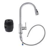 Kitchen Pull-Out Faucet Tap Mixer Spout Finish Brushed Swivel Spray 360