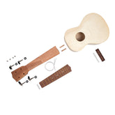 1 Set 21" Soprano Unfinished Ukulele DIY Kit Maple Plywood Body Hawaii Guitar Ukulele Handwork SET Support Painting