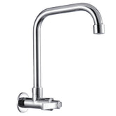 360 Degree Rotation Single Cold Faucet Long Neck Brass Kitchen Sink