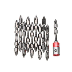 11Pcs 65mm PH2 S2 Alloy Steel Magnetic Double Head Electric Screwdriver Bit Set with B Type Magnetic Ring