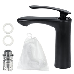 Matte Black Bathroom Sink Faucet Basin Cold/Hot Mixer Tap Single Handle