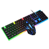 Wired Keyboard & Mouse Set 104 Keys USB Wired Keyboard 2400DPI Mouse RGB Backlit Gaming Keyboard Mouse Combo