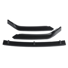 3Pcs Matte Black Front Bumper Lip Body Kit Spoiler