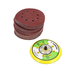 50pcs 125mm 60-240 Grit Sanding Sheet Pad Sandpaper with Attached Air Mill Disc