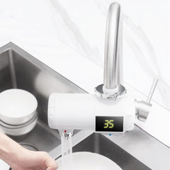 220V 3000W Electric Hot Water Heater Faucet 3s Fast Instant Heating Home Bathroom Kitchen & Cold Mixer Tap LED Display IPX4 Waterproof From