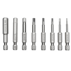 8Pcs 1/4" 50mm Hex Screwdriver Bits 1.5-8mm Magnetic Electronic Drill S2 Steel Hexagonal Screw Driver Bit Set Power Driver Tools