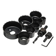 11Pcs 19-64mm Tooth Hole Saw Cutting Tool Kit Wood Working Cutter Drill Bit Set