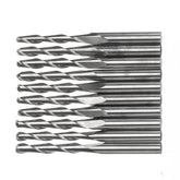 10pcs 1/8 Inch Shank Spiral Ball Nose End Mill 22mm Cutting Length CNC Milling Cutter