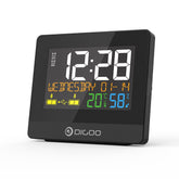 Dual USB Charging Port Alarm Clock Hygrometer 10W Phone Charger Snooze NAP Countdown Desktop Decorative Clock
