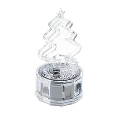 Christmas Tree Music Box with Lights Acrylic Crystal Texture Gifts Birthday