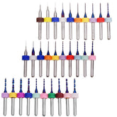 10pcs Upgrade 0.1-2mm Blue NACO Coating PCBCNC Drill Bit for Circuit Boards PCB Drill Bit