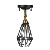 Nordic Retro Industrial Style Wall Lamp Cafe Restaurant Bar Small Iron Cage Wall Lamp