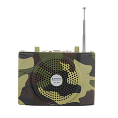 Rechargeable Camouflage Hunting 25W Speaker Sound Decoy 100Hz-10KHz FM Radio MP3 Player with Remote Control for Hunting Meeting Tour Guide