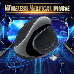 Wireless Vertical Mouse 1600DPI 6 Buttons Ergonomic Optical Mice for Computer Laptop PC