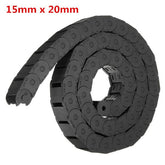 15mm x 20mm Plastic Cable Semi-closed Drag Chain Wire Carrier Length 1000mm