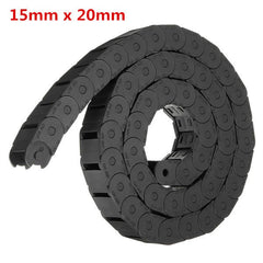 15mm x 20mm Plastic Cable Semi-closed Drag Chain Wire Carrier Length 1000mm
