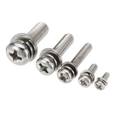 Steel Phillips Pan Head Screws Nuts Assortment Kit M2/M2.5/M3/M4/M5 160Pcs